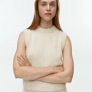 Arket cream alpaca blend Sleeveless vest
